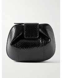 Gabriela Hearst - Soft Demi Clutch Aus Leder Mit Schlangeneffekt - Lyst