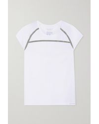FALKE T-shirt Aus Stretch-jersey Mit Print - Weiß