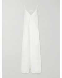 Another Tomorrow - Linen-Canvas Maxi Dress - Lyst