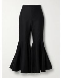 Salon 1884 - Catullo Cropped Cotton And Silk-Blend Flared Pants - Lyst