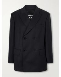 Junya Watanabe - Pinstriped Wool-Blend Double-Breasted Blazer - Lyst