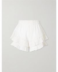 Sea - Eliza Embroidered Cotton-Blend Shorts - Lyst