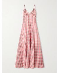 Rosie Assoulin - Checked Jersey Maxi Dress - Lyst