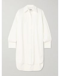 Jil Sander - Oversized Cotton-Poplin Mini Shirt Dress - Lyst