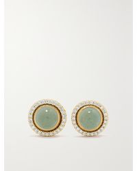 Ole Lynggaard Copenhagen - Lotus 18-Karat, Aquamarine And Diamond Earrings - Lyst