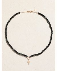 Diane Kordas - Kette Mit Zierperlen, Diamanten Und Details Aus 14 Karat Roségold - Lyst