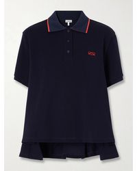 Loewe - Anagram-Embroidered Cotton-Piqué Polo Shirt - Lyst
