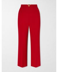 Valentino Garavani - Embellished Wool Straight-Leg Pants - Lyst