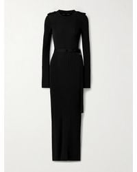 Proenza Schouler - Lauryn Belted Ribbed-Knit Dress - Lyst
