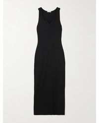 Skin - Nia Twisted Ribbed Pima Cotton And Modal-Blend Jersey Midi Dress - Lyst