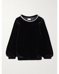 Isabel Marant - Bertina Oberteil Aus Samt Mit Kristallen - Lyst