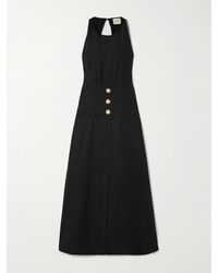 LeKasha - Jesmah Open-Back Linen Halterneck Midi Dress - Lyst