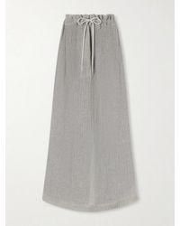 Kallmeyer - Regina Linen-Blend Gauze Midi Skirt - Lyst