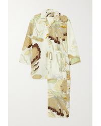 Olivia Von Halle Casablanca Floral-print Cotton And Silk-blend Pyjama Set - Multicolour