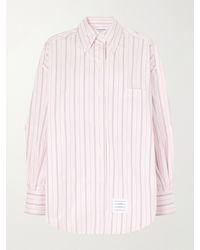 Thom Browne - Striped Cotton-Poplin Shirt - Lyst