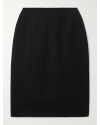 Balenciaga - Hourglass Grain De Poudre Wool Midi Skirt - Lyst