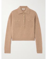 Chloé - Ribbed Wool And Cashmere-Blend Polo Sweater - Lyst