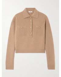 Chloé - Pullover Aus Einer Woll-Kaschmirmischung Und Rippstrick Mit Polokragen - Lyst