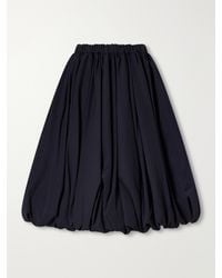 Comme des Garçons - Gathered Wool-Gabardine Midi Skirt - Lyst