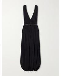 Loewe - Draped Jersey Midi Dress - Lyst