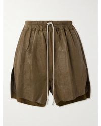 Rick Owens - Shorts Mit Geradem Bein Aus Leder - Lyst