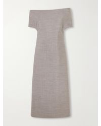 Jil Sander - Off-The-Shoulder Wool Midi Dress - Lyst