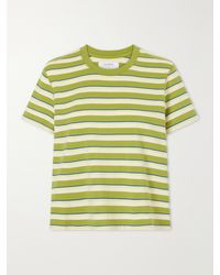 La Ligne - Mol Cropped Striped Cotton T-Shirt - Lyst
