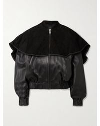 JW Anderson - Blouson En Cuir Rembourré Et En Daim - Lyst