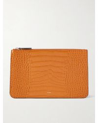 TOTEME - Threefold Croc-Effect Leather Clutch - Lyst
