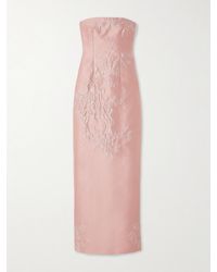 Emilia Wickstead - Ximena Strapless Floral Cloqué Maxi Dress - Lyst