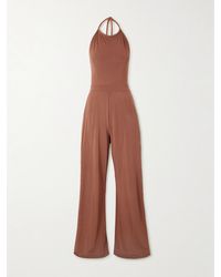 Max Mara - Parsec Stretch-Jersey Halterneck Jumpsuit - Lyst