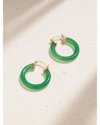 Mateo - 14-Karat Chalcedony Hoop Earrings - Lyst