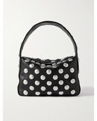 KHAITE - Elena Small Studded Textured-Leather Shoulder Bag - Lyst