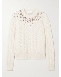 McQueen - Pull En Laine Et Cachemire Mélangés À Mailles Torsadées Et À Ornements - Lyst