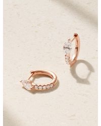 Anita Ko - Bobbi 18-Karat Rose Diamond Hoop Earrings - Lyst