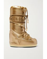 Moon Boot Glance Metallic Shell And Rubber Snow Boots