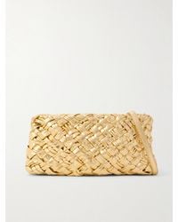 Bottega Veneta - Kalimero Cha-Cha Gathered Intrecciato Metallic Leather Shoulder Bag - Lyst