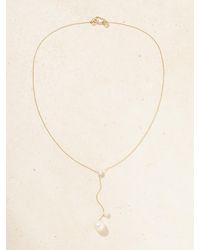 Sophie Bille Brahe - Trois Moon Kette Aus Recyceltem 14 Karat Mit Perlen - Lyst