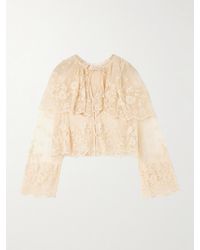 Sea - Brontë Embroidered Tiered Mesh Top - Lyst