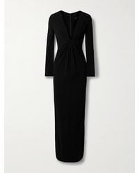 Nili Lotan - Tavi Twist-Front Jersey Dress - Lyst