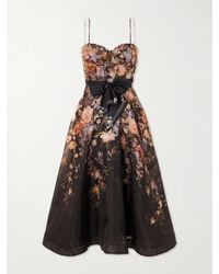 Zimmermann - Valiant Floral-Print Linen And Silk-Blend Corset Maxi Dress - Lyst