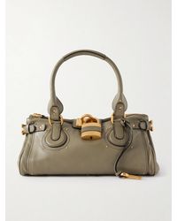 Chloé - Paddington Embellished Textured-Leather Tote - Lyst