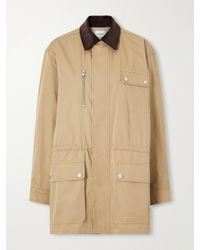 FRAME - The Safari Drawstring Corduroy-Trimmed Cotton-Twill Jacket - Lyst