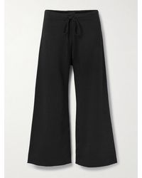 Nili Lotan - Kiki Verkürzte Jogginghose Aus Baumwoll-Jersey Mit Voile-Besatz - Lyst