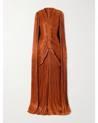 Marmar Halim - Pleated Ruched Satin Gown - Lyst
