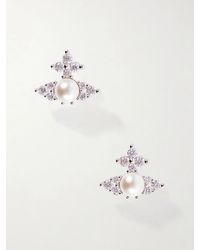 Vivienne Westwood - Fedora-Tone Pearl-Effect Crystal Earrings - Lyst