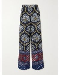 Etro - Paisley-Print Metallic Fil Coupé Silk-Blend Wide-Leg Pants - Lyst