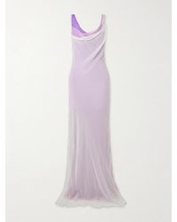 Christopher Esber - Cowl Layered Draped Silk-Georgette Maxi Dress - Lyst