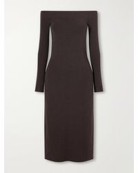 Tom Ford - Wool And Silk-Blend Midi Dress - Lyst