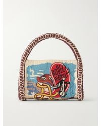 ALÉMAIS - Ace Beaded Twill Top-Handle Bag - Lyst